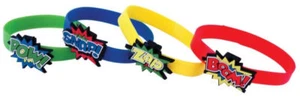 12 Super Hero Bracelets - Pinata Toy Loot/Party Bag Fillers Wedding/Kids - Picture 1 of 3