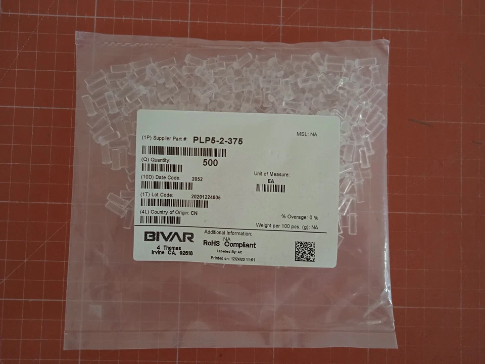 500Stk (1Stk/0,77eur) BIVAR PLP5-2-375 Lichtleiter, 9.5 mm - Bild 1 von 4