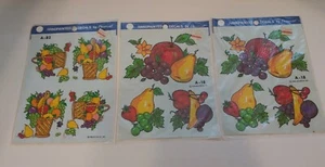 Vintage 1980 Decorcal Handpainted Lot of 3 SEALED Packs. A-18 & A-82 Fruit - Picture 1 of 6