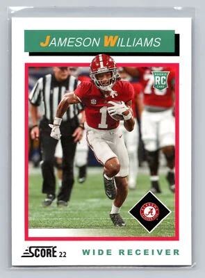 Jameson Williams #TB9 2022 Score Alabama Crimson Tide 1992 Throwback Rookie - Image 1 of 2