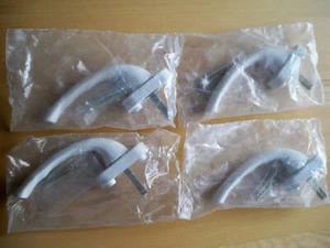 4 x Fenstergriff Fenster Aluminium Weiß RAL 9016 mit Befestigungsschrauben dll - Bild 1 von 4