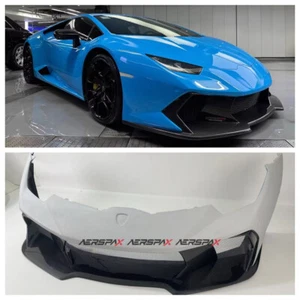 Front Bumper Lip For Lamborghini LP580 LP610 Vs Style Partial Carbon Fiber - Picture 1 of 12