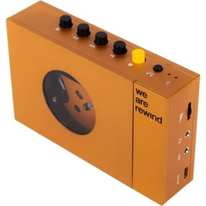We Are Rewind Portable Cassette Player - Serge - Orange Tape Retro Bluetooth Out - Picture 1 of 8