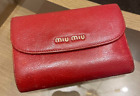 Miu Miu Wallet Red Used Folding Wallet Shipped From Japan