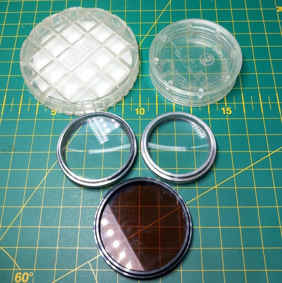 JOB LOT CAMERA LENS FILTERS SEPIA 46mm 37.5mm 40.5mm PHOTAX + ACTINA + CASES - Image 1 of 4