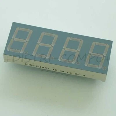 Afficheur 7 segment 4 Digits rouge CC 3900ucd LDQ-N514RI Lumex - Photo 1/2