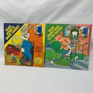 1978 Bugs Bunny Goes to the Dentist / Bugs Bunny's Space Carrot (2) Book Lot - Picture 1 of 4