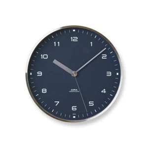 Lemnos Wall Clock LC18-03 NV Navy AIRA Analog Aluminum φ200 × Depth 40mm Japan - Picture 1 of 3