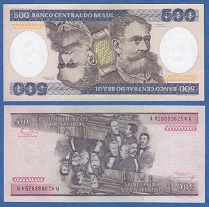 Brazil 500 Cruzeiros P 200 b UNC Signature 21 200b - Picture 1 of 1