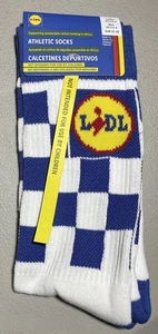 Lidl Sports Socks Checked Blue White Size Unisex Men’s 3.5 - 6, Women’s 4.5 - 7 - Bild 1 von 5