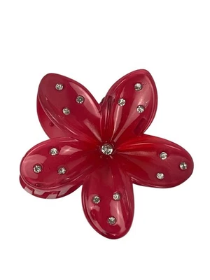 Accesorios para el cabello pinzas para mujer grandes rojas flores hawaianas adornadas Foto 1 de 4