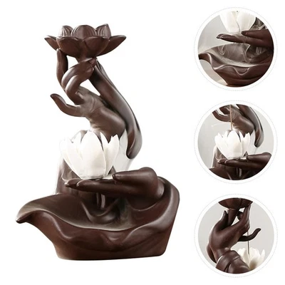  1Pc Bruciatore di incenso in ceramica a riflusso Decorativo da tavolo per - Image 1 of 4