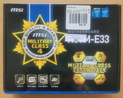 MSI H81M-E33 MATX LGA 1150  Intel Motherboard VGA DDR3 For INTEL 4TH Generation - Image 1 of 4