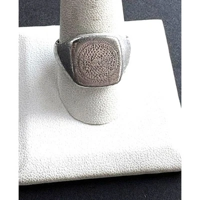 ANILLO SELLO HOMBRE PLATA ESTERLINA 925 DISEÑO PUNTILLISMO TALLA 11 CIELO Foto 1 de 4