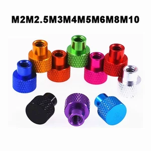 Sackloch Kopf M2 - M10 Rändelmutter Hohe Form Rändelmuttern Aluminium Eloxiert - Picture 1 of 23