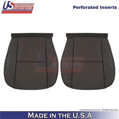 2007-2014 For Cadillac Escalade Platinum Leather Front Bottom Covers Cocoa Brown - Image 1 of 4