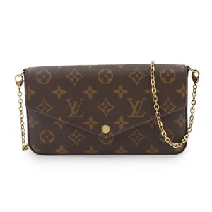 Portafoglio LOUIS VUITTON Monogram Felicie Pochette Marrone M81896 Borsetta 90299642 - Foto 1 di 11
