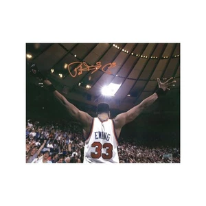 Foto autografiada de Patrick Ewing NY Knicks con brazos frente a la multitud 11X14 (CX auténtica) - Imagen 1 de 1