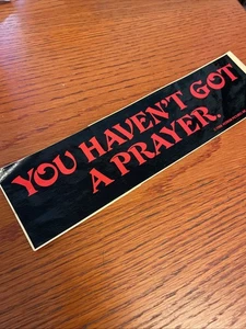 The Unholy 1988 Vestron Pictures Horror Movie Bumper Sticker - Picture 1 of 5