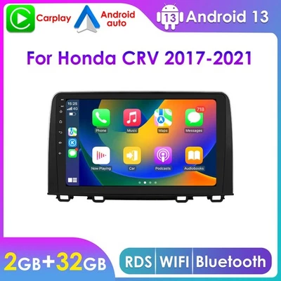Wireless CarPlay Android 13.0 Car Stereo Radio GPS Navi For Honda CR-V 2017-2021 - Image 1 of 4