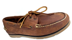 SPERRY Top-Sider Men's 10 M DEFENDER 2 Eye Boat Shoes Brown Leather 0194621 EUC* - Picture 1 of 10