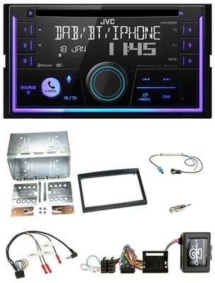 JVC Lenkrad USB 2DIN DAB Bluetooth CD Autoradio für Citroen Berlingo 08-18 PDC h - Bild 1 von 4
