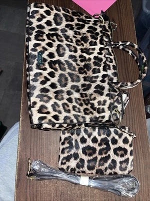 Bolso Bandolera Carlos By Carlos Santana Leopardo con Cartera Pequeña y Correa Foto 1 de 4