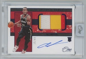 Parche automático Panini One and One 2022-23 azul AJ Griffin novato/49 Hawks #RJA-AJG - Imagen 1 de 2