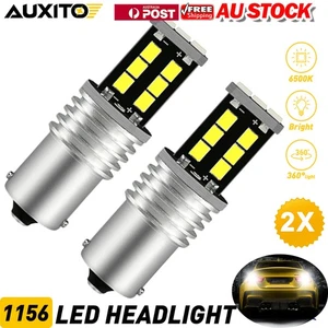 Pair P21W BA15S Car 1156 15SMD LED Light Signal Lamp Reverse Turn Bulb White Set - Picture 1 of 11