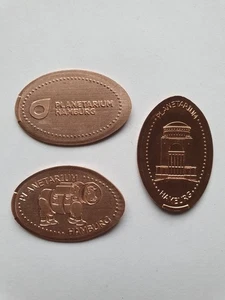 3 Prägemünzen HAMBURG PLANETARIUM Münze Quetschmünze Elongated Coin - Bild 1 von 1