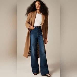 J Crew '96 Denim Hose High Waist Gr. 30 = Gr. 10/12 dunkelblau Jeans weites Bein - Bild 1 von 11