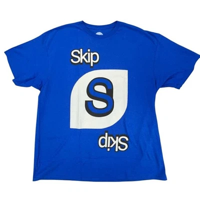 美泰 Skip-Bo 卡牌游戏图形 T 恤蓝色 2XL 成人服装万圣节新品 — 第 1/4 张图片