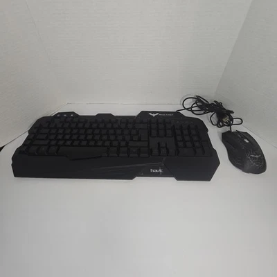 Magic Eagle Havic GAMING KEYBOARD Back Lit Board HV-KB558CM W/ Mouse - Image 1 of 4