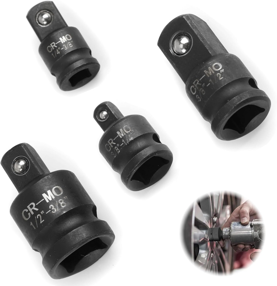 Set Riduttore Adattatore Convertore Presa Da 1/2 A 3/8 3/4 A 1