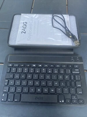 New w/out box ZAGG Ultra-thin Keys Folio Case Keyboard for LG GPAD 8.3 - Black - Image 1 of 4