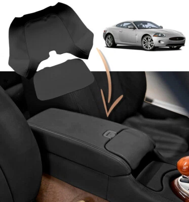 Console Lid Armrest Cover Leather for Jaguar XK XK8 XKR 1997-2006 Black - Image 1 of 4