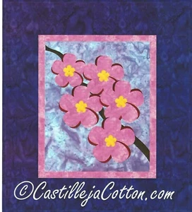 Plumeria Applikation Quiltmuster für QW - Bild 1 von 1