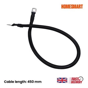 18" Motorbike Battery Switch Starter Lead 450mm Negative Motorcycle Cable Strap - Picture 1 of 11