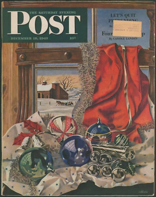 Saturday Evening Post December 18 1943 Christmas ~ John Atherton~Carole Landis - Image 1 of 4