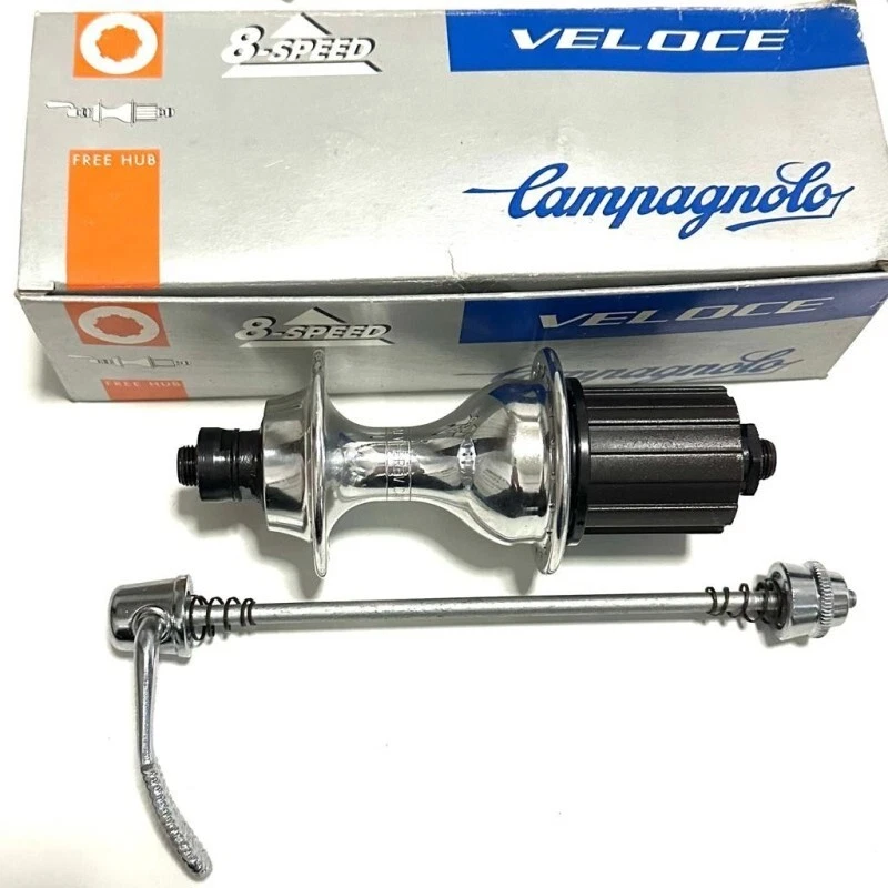 Moyeu Arrière Campagnolo Veloce 8V Argent 36 Trou Vintage NIB - Photo 1/1
