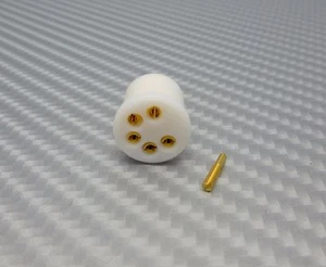 Giradischi DH Labs 5 pin femmina spina DIN PTFE dielettrico fai da te connettore braccio  - Foto 1 di 2