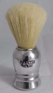 Zenith Normal Size Aluminum Handle Boar Shave Brush. 24mm. Made in Italy. B16