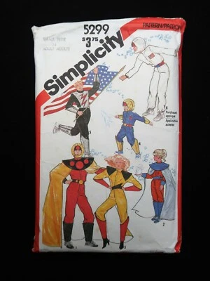 Simplicity 5299 Adults' Unisex Space Costume Original 1981 Pattern sz Small Cut  - Image 1 of 2