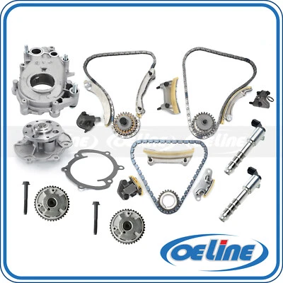 Timing Chain Kit Oil Water Pump for 07 Saturn Aura 3.6L w/ Exhaust VVT Solenoid Foto 1 de 4