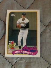 6 CARD SET-1989 TOPPS JIM ABBOTT #1 DRAFT PICK & 1990-91 CARD'S-PERFECT CONDTION