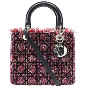 Dior M0550PTUM-884U 2WAYShoulder Lady Dior Handbag Pink / black tweed/lamb... - Picture 1 of 10