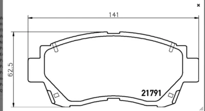Juego de pastillas de freno de disco Mintex - MDB1578 / 04491-50010 - Se adapta a Lexus LS400 y más Foto 1 de 4