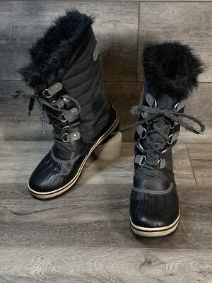 Botas de invierno impermeables Sorel Tofino II de piel sintética para mujer/niña 6 negras NY2419-010 Foto 1 de 4