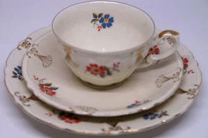 MITTERTEICH Bavaria Vtg 3 Pc Trio Tea Cup Saucer Plate German Porcelain 1931-45 - Picture 1 of 10