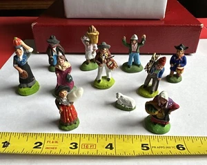 "Estatuillas de arcilla vintage Marcel Carbonel Village People & Lamb 1 1/2""" - Imagen 1 de 5